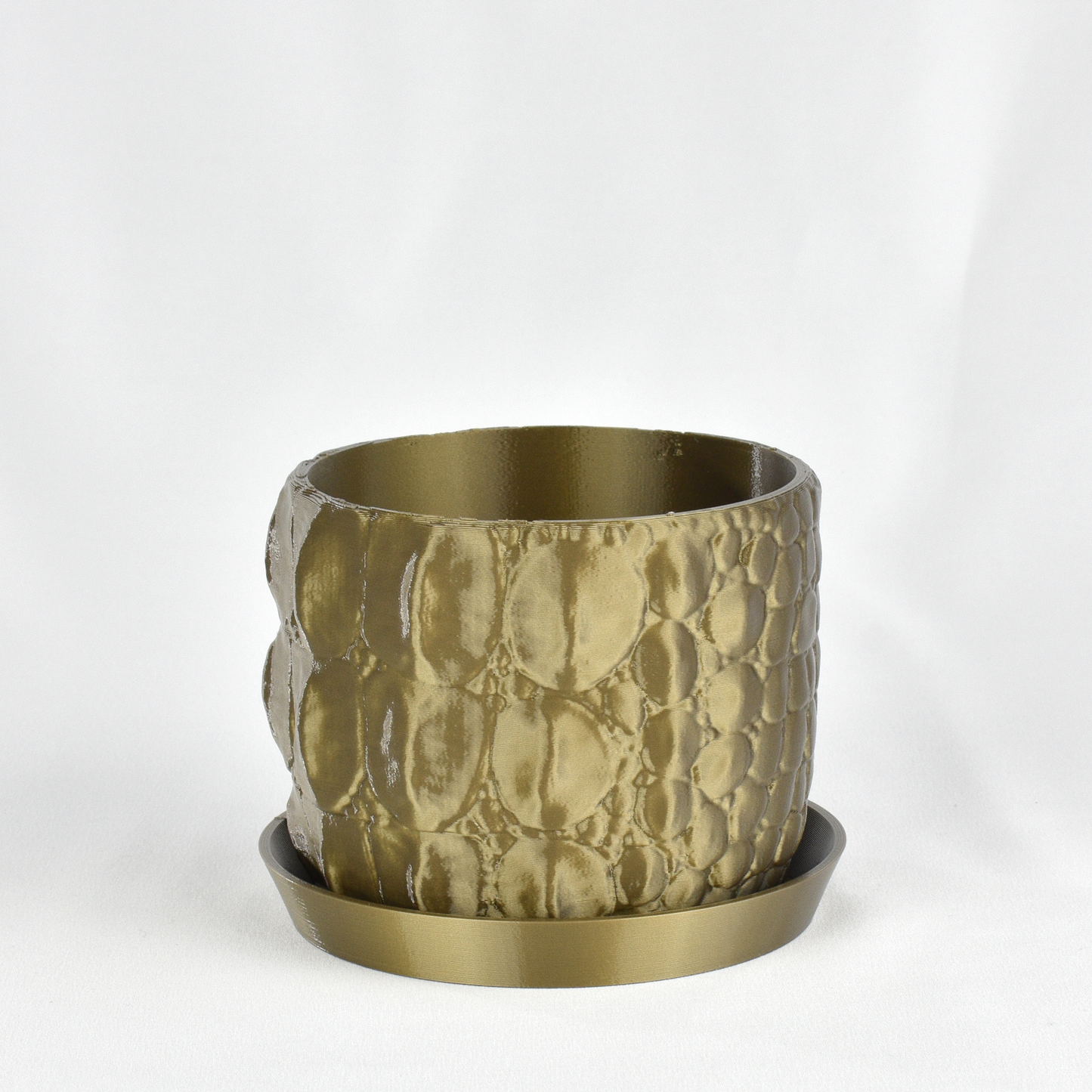 Small Alligator Planter, Bronze Color, 4-inch Pot