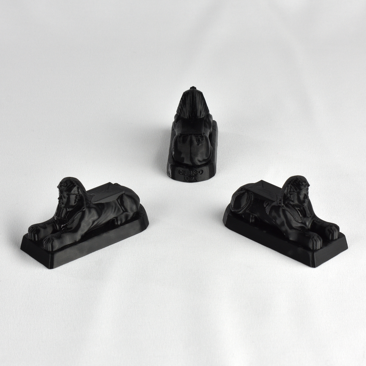 Sphinx Decorative Plant Pot Feet Set of 3 — Black or Silver, PETG, UV-Resistant