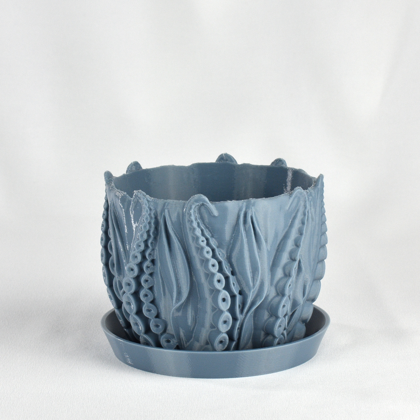 Small Octopus Tentacles Undersea Planter, Gray Blue, 4-inch Pot