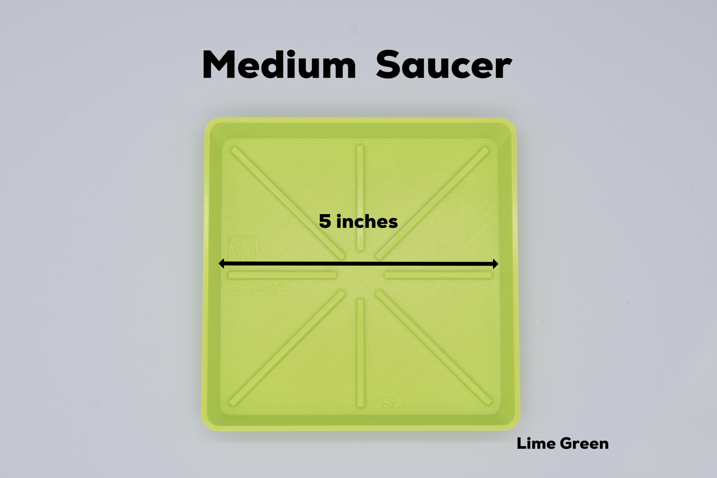 5" Square Medium Planter Saucer Trays