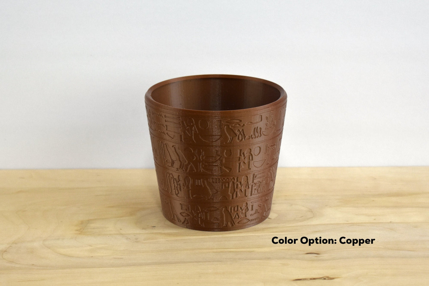 Small Hieroglyphics Egyptian Planter, 4.5-inch Pot