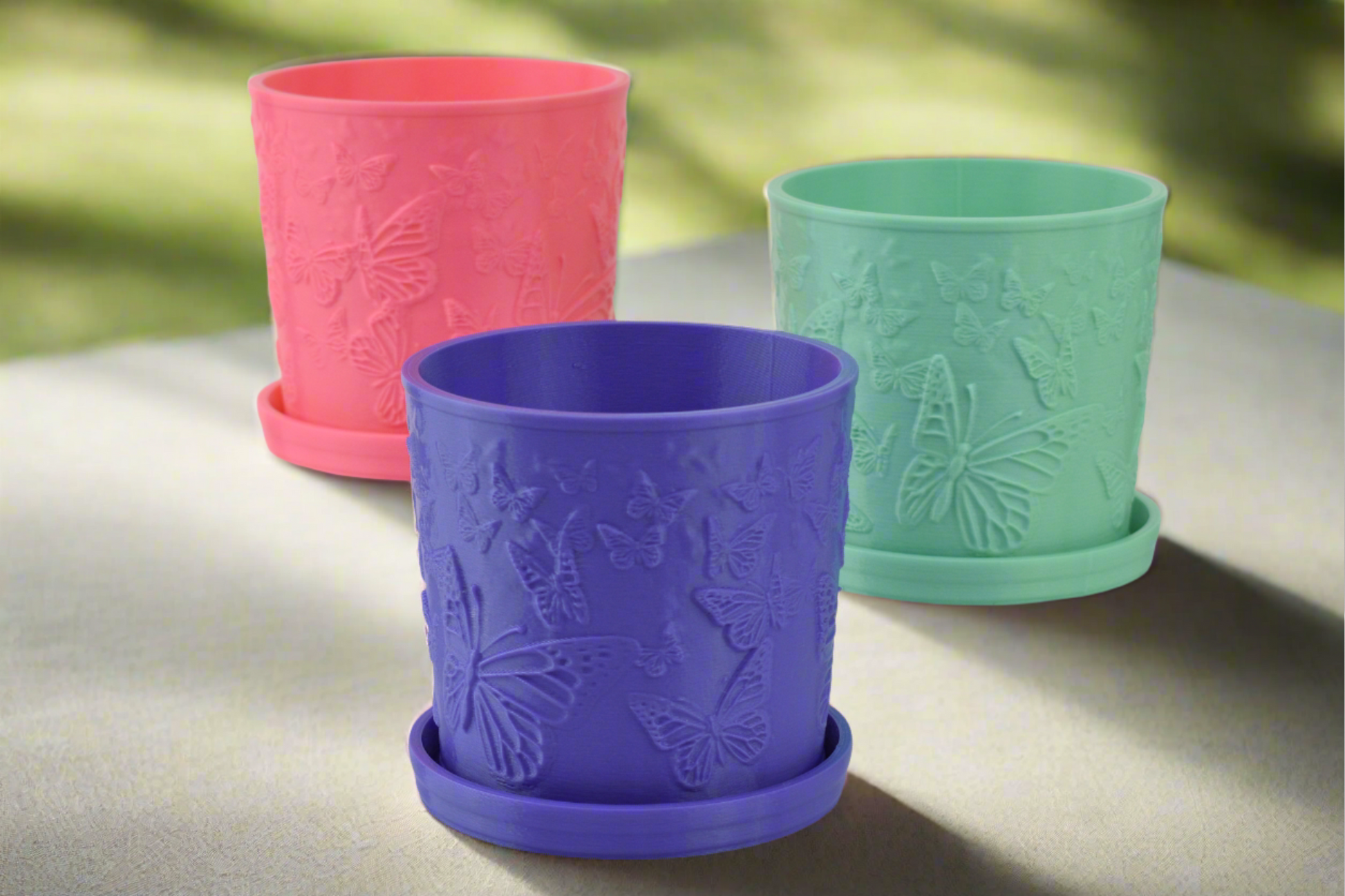 4 inch indoor planter Small Butterfly Planter, Multiple Color Options, 4-inch Pot, Indoor/Ou – GLU3D Prints