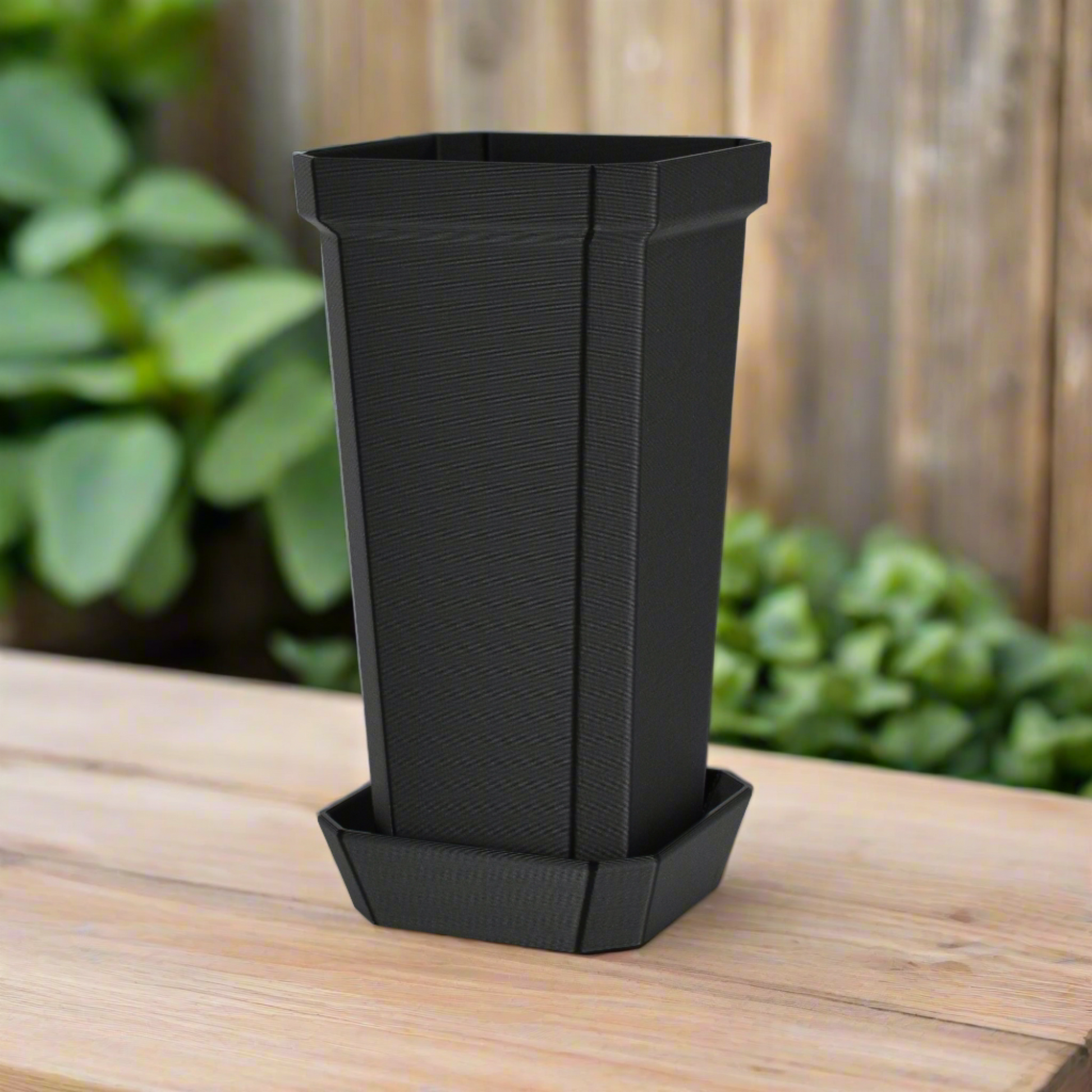 tall slim plastic plant pots Tall and Narrow Plant Pot, Black, 7-inch Height – GLU3D Prints