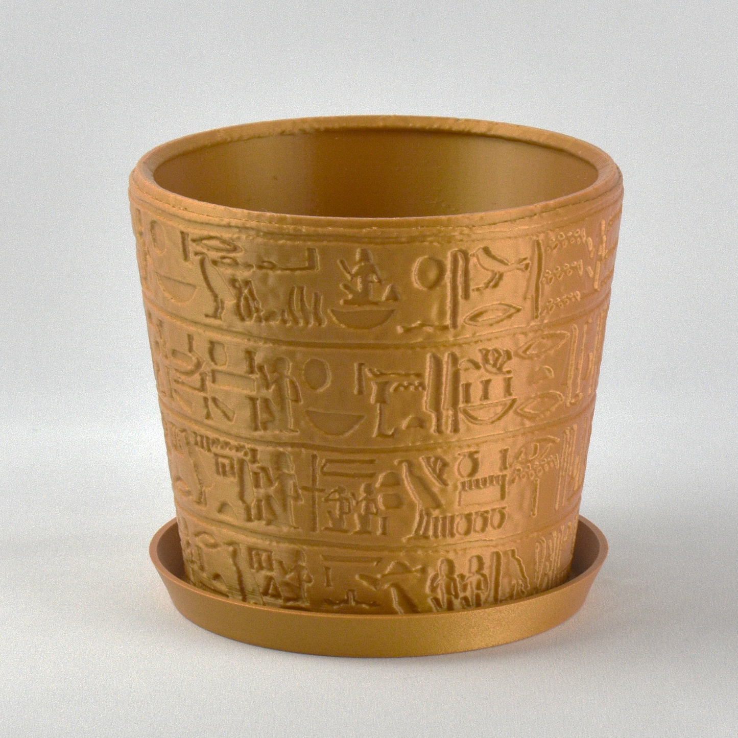 Medium Hieroglyphics Egyptian Planter - 6-inch Round Pot