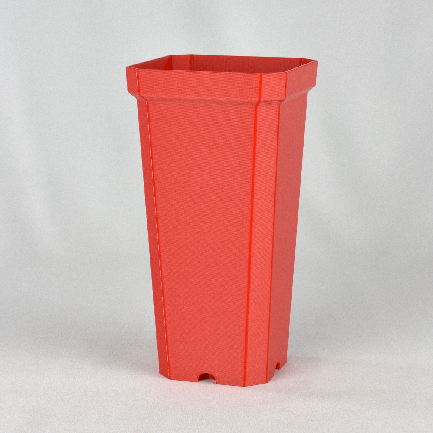 Tall and Narrow Plant Pot, Red, 7-inch Height