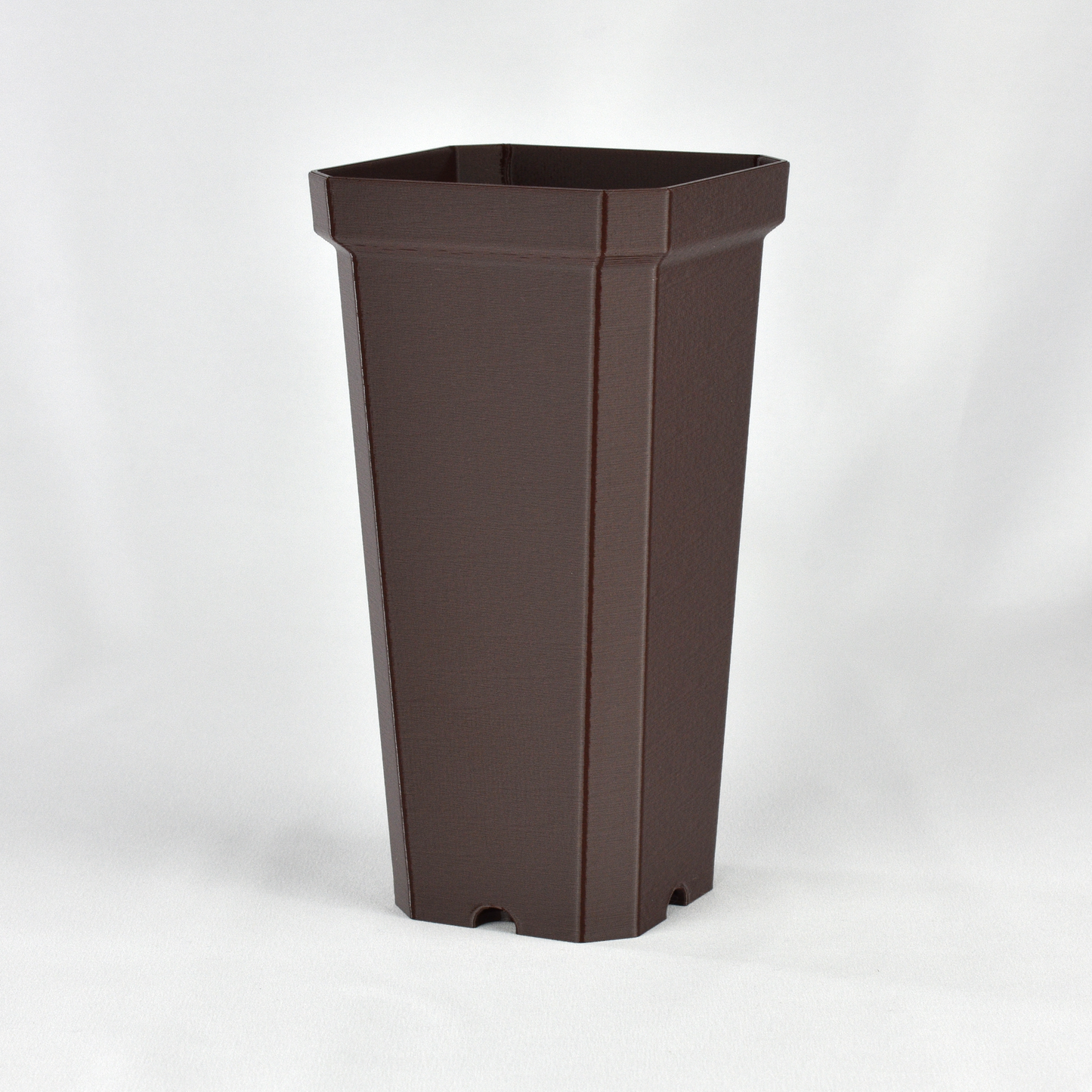 Tall and Narrow Plant Pot, Chocolate, 7-inch Height