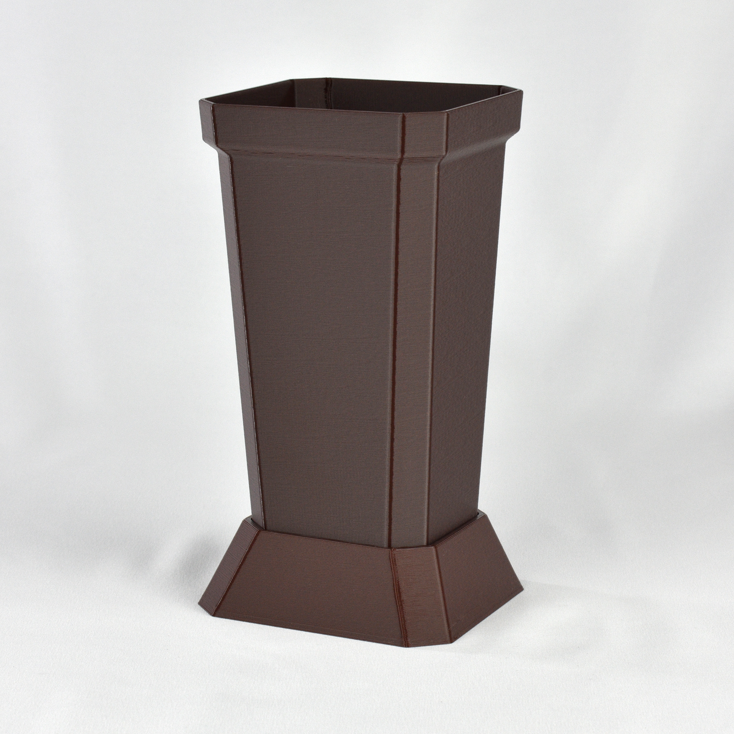 Tall and Narrow Plant Pot, Chocolate, 7-inch Height