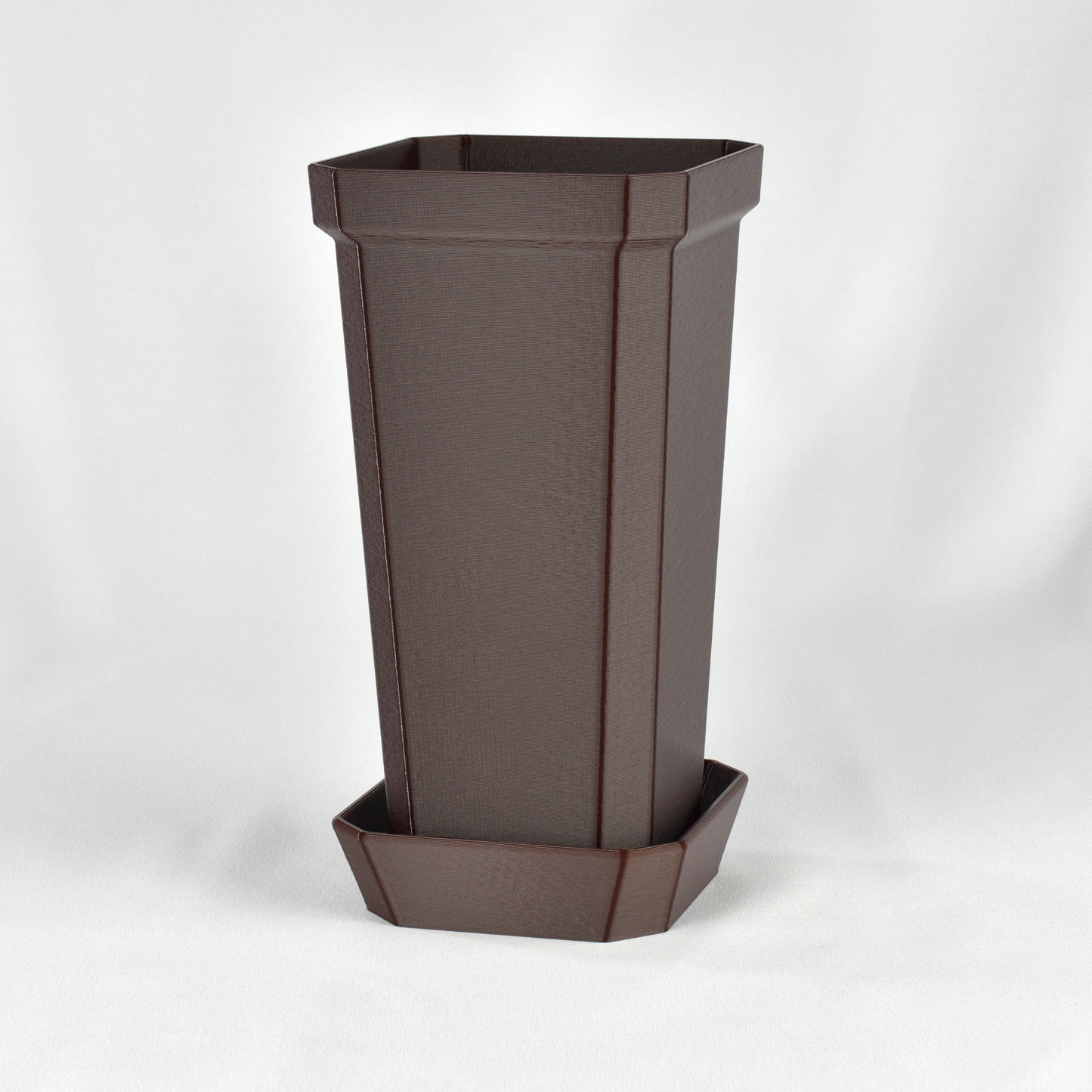 Tall and Narrow Plant Pot, Chocolate, 7-inch Height