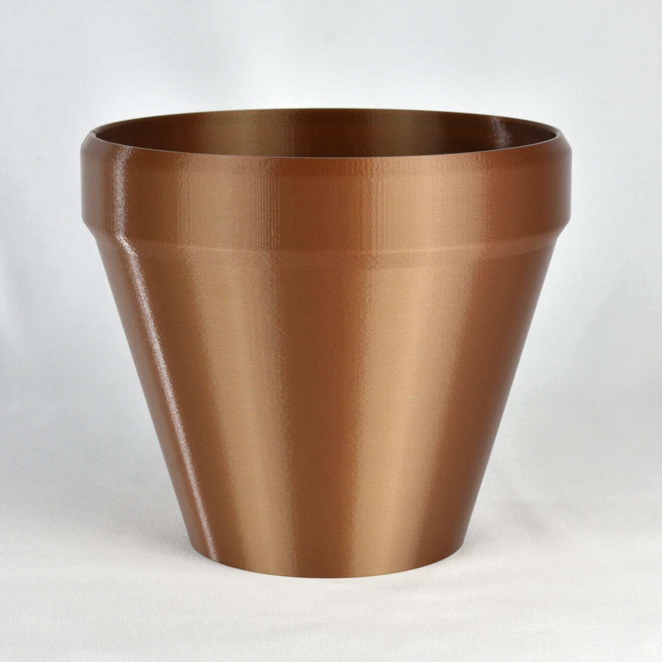 Large Classic Flower Pot, 8-inch Round Planter, Copper Color, Indoor / Outdoor