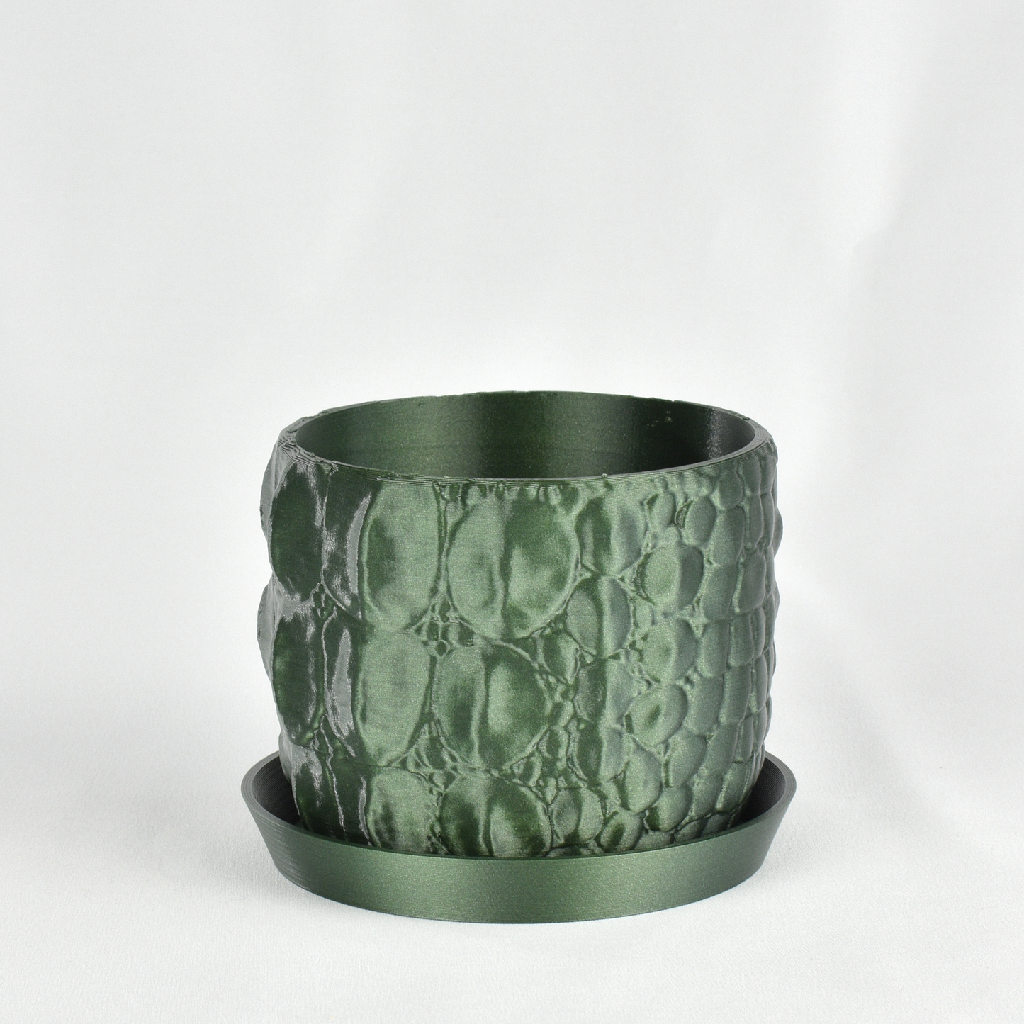 Small Alligator Planter, Metallic Green, 4-inch Pot