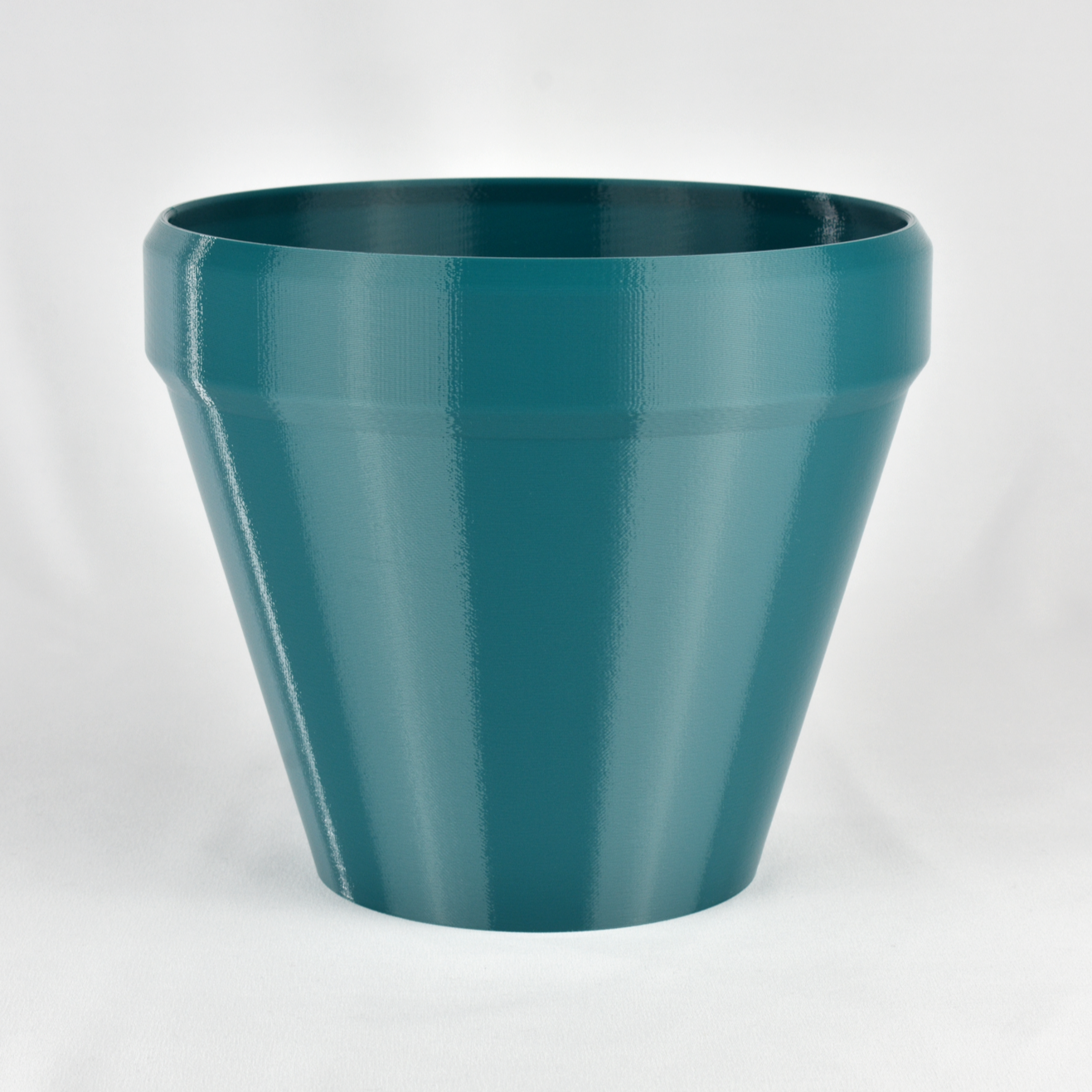 Large Classic Flower Pot, 8-inch Round Planter, Dark Green, Indoor/Outdoor