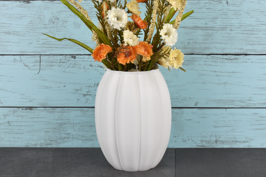 Tall Pumpkin Planter or Dry Vase, Indoor or Outdoor For Thanksgiving, Weddings, Baby Showers, and Fall Decor