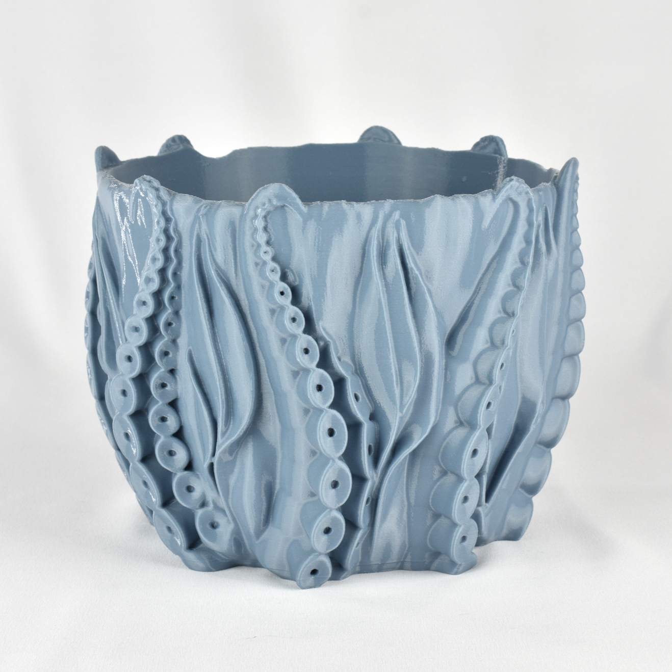 Large Octopus Tentacles Undersea Planter, Gray Blue, 8-inch Pot