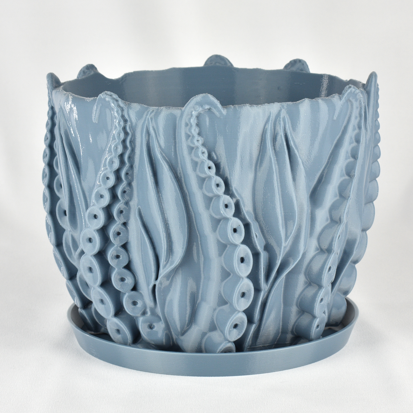 Large Octopus Tentacles Undersea Planter, Gray Blue, 8-inch Pot