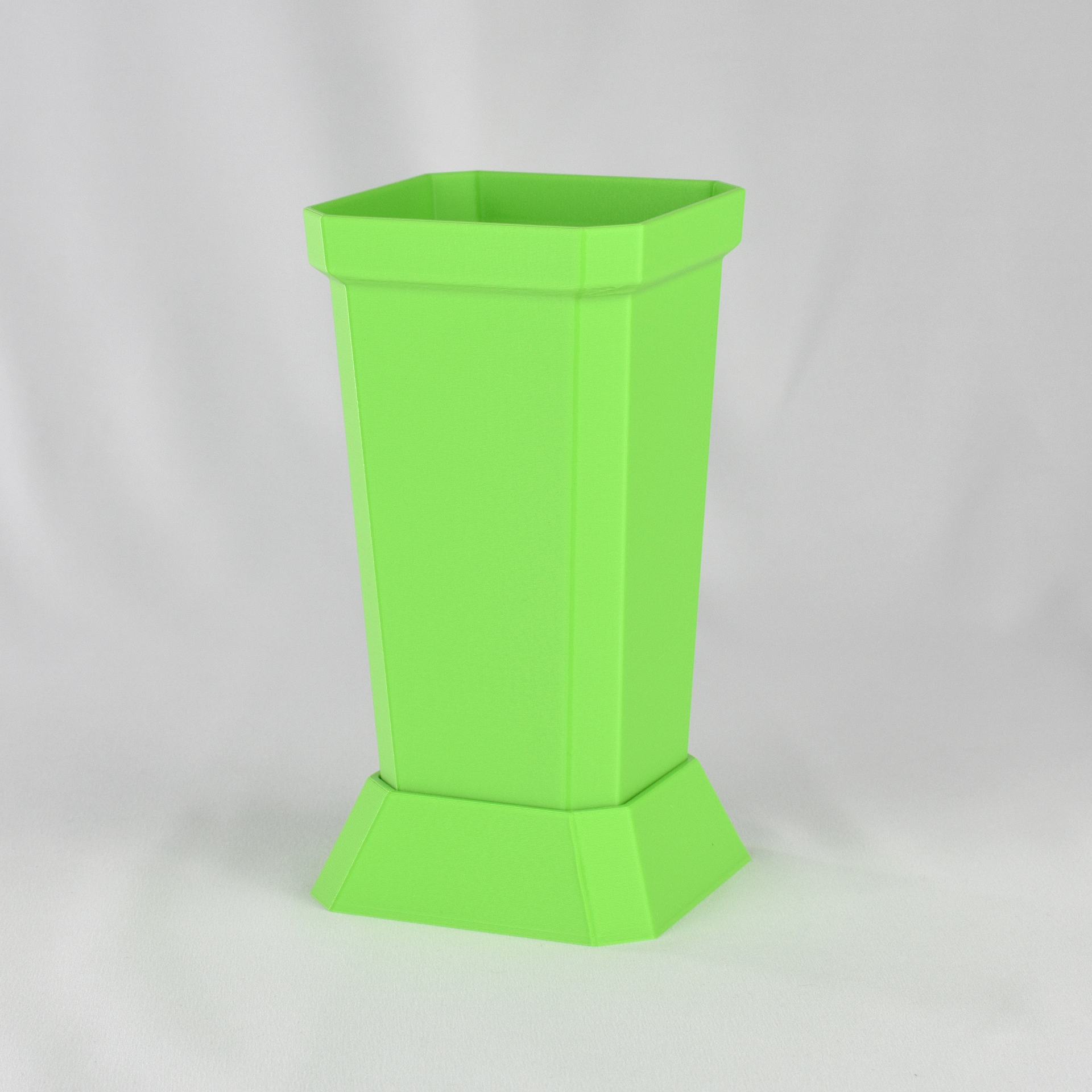 lime green plastic plant pots Tall and Narrow Plant Pot, Lime Green, 7-inch Height – GLU3D Prints