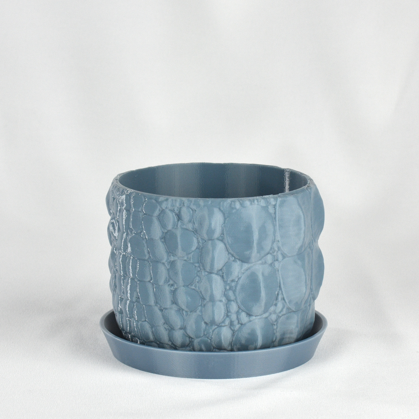 Small Alligator Planter, Blue Gray, 4-inch Pot