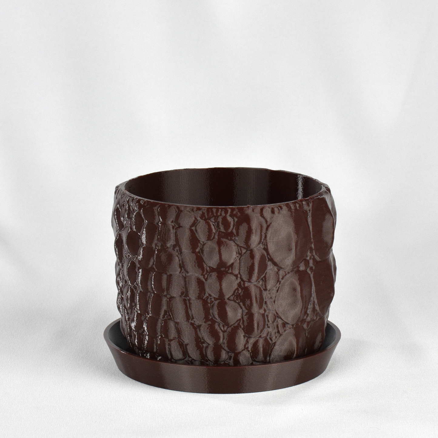 Small Alligator Planter, Chocolate, 4-inch Pot