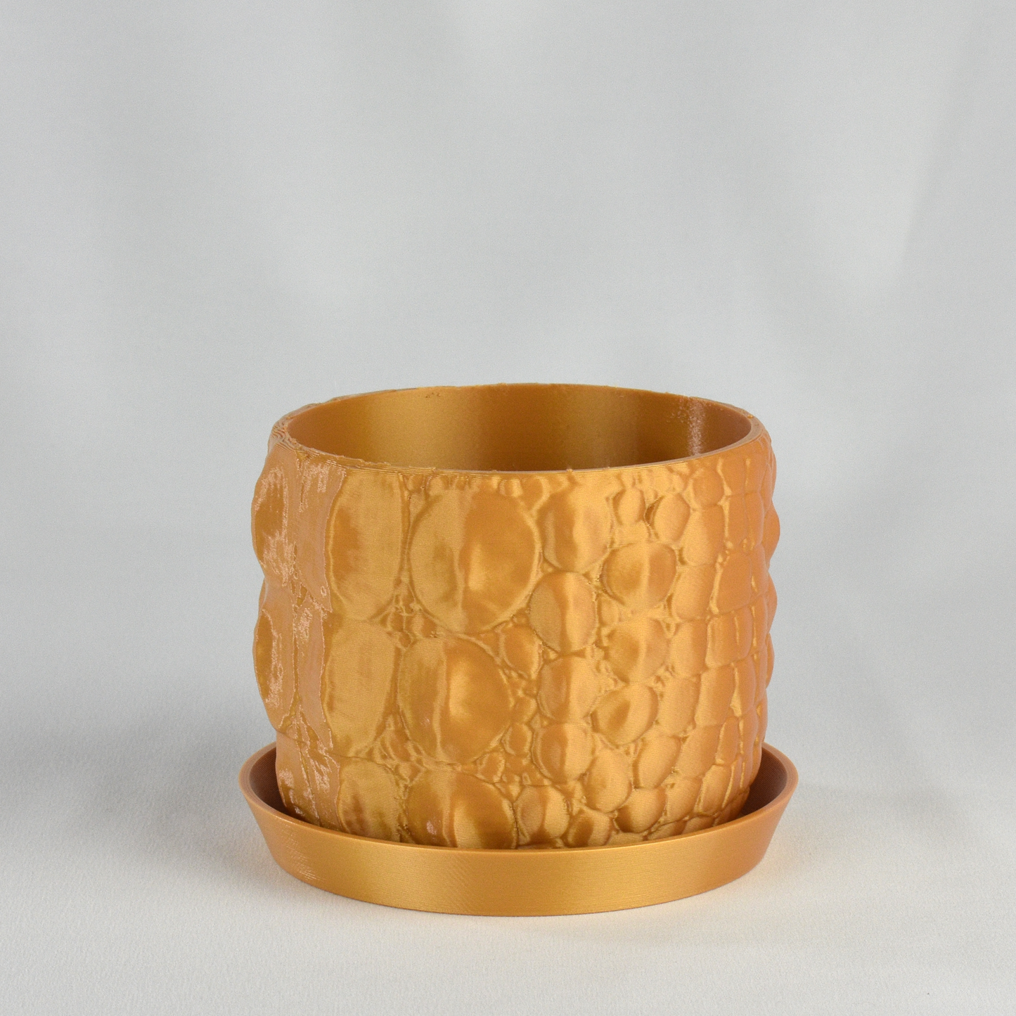 Small Alligator Planter, Gold Color, 4-inch Pot