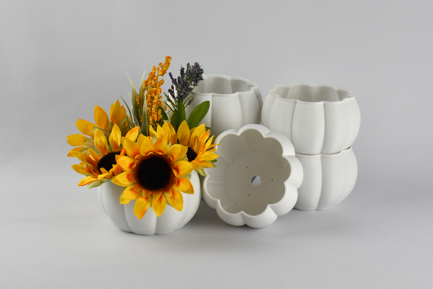 Matte White Pumpkin Planters, Size Small, For Fall Weddings, Baby Showers, Thanksgiving, Keepsake and Fall Decor