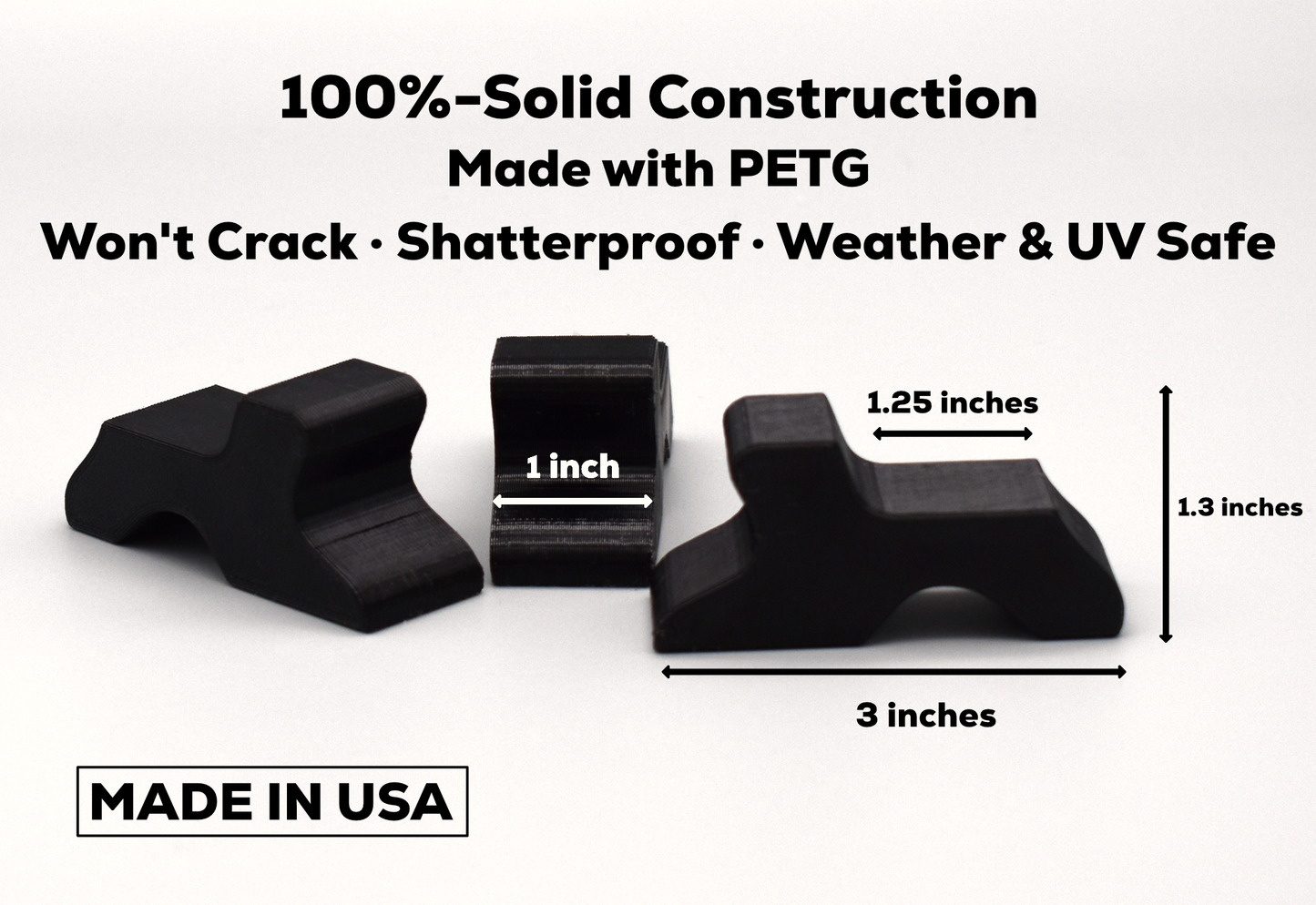 Plant Pot Feet Risers Set of 3 — PETG, UV and Shatter Resistant, For 8–12" Pots