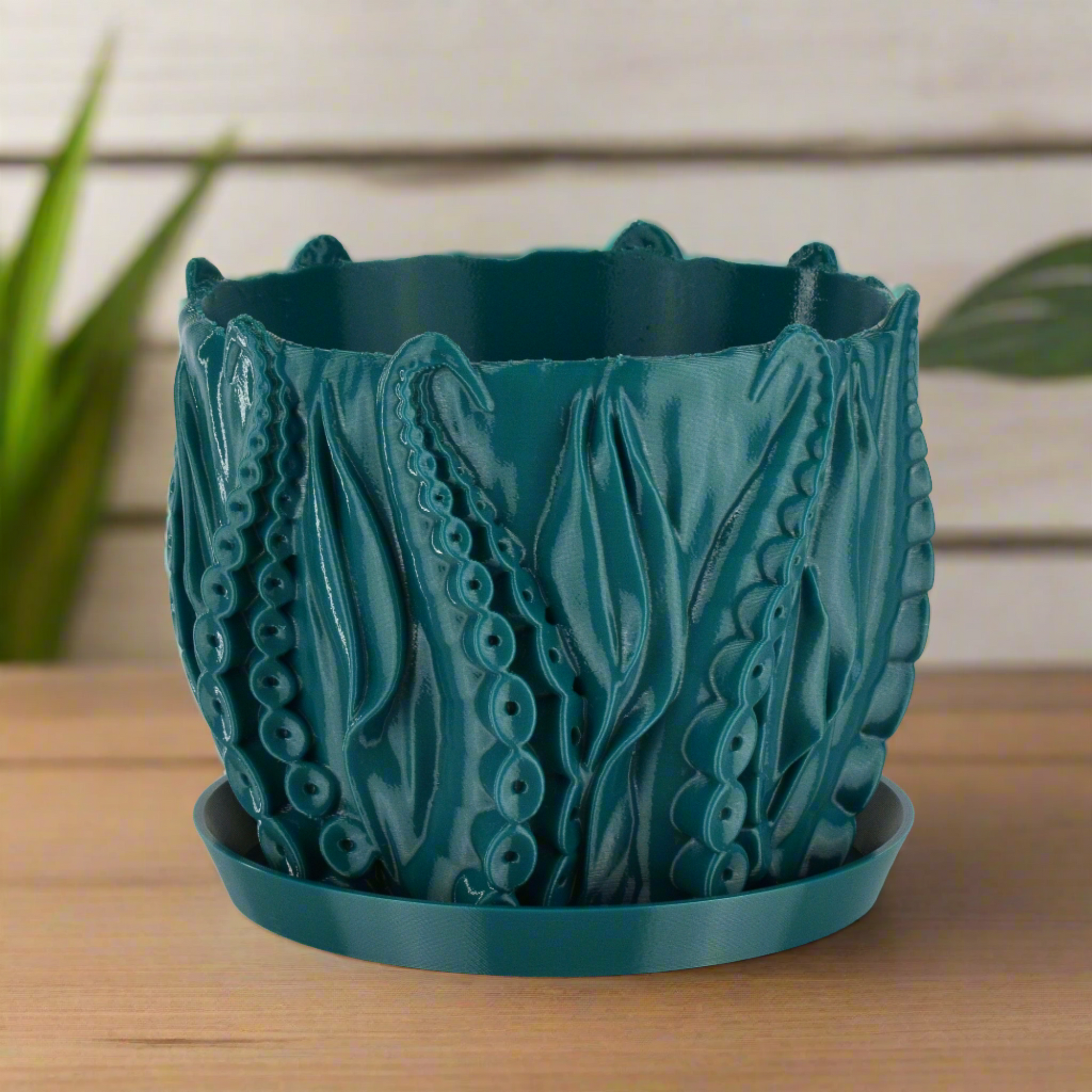 octopus planter pot Medium Octopus Tentacles Undersea Planter, Dark Green, 6-inch Pot, Ind – GLU3D Prints