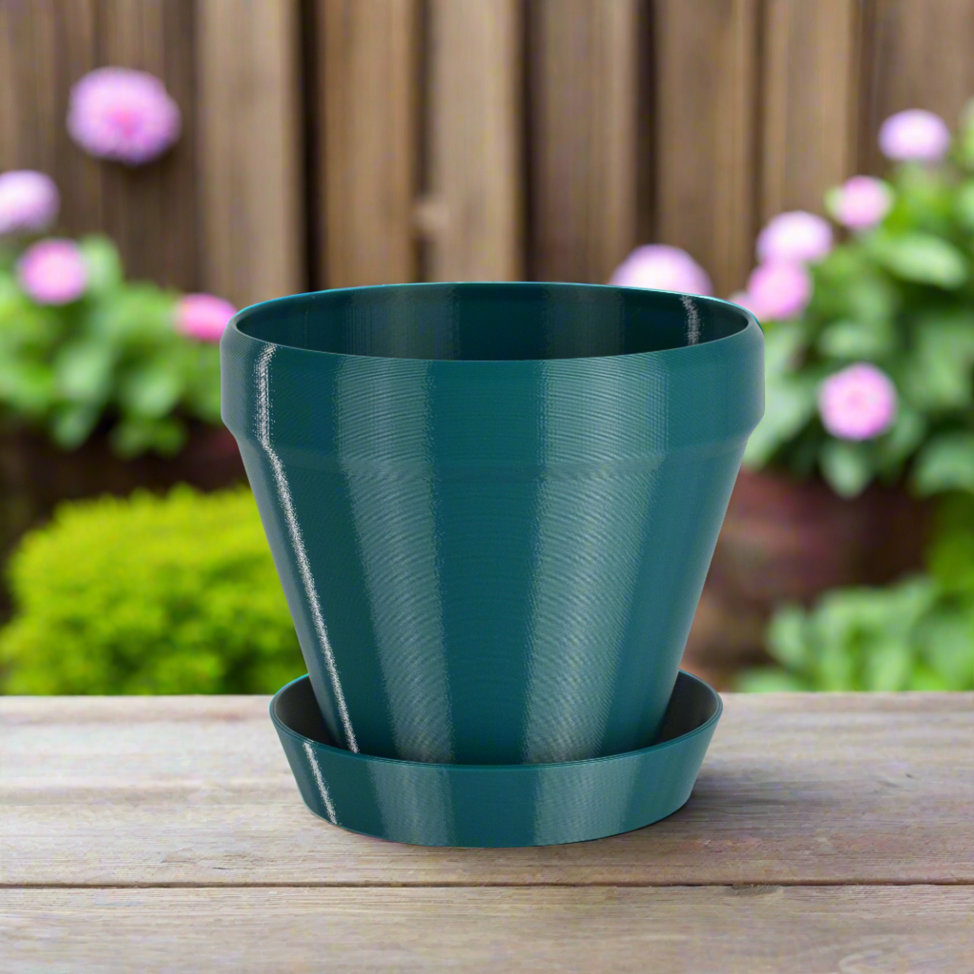 dark green plant pot indoor Medium Classic Flower Pot, 6-inch Round Planter, Dark Green, Indoor/Ou – GLU3D Prints