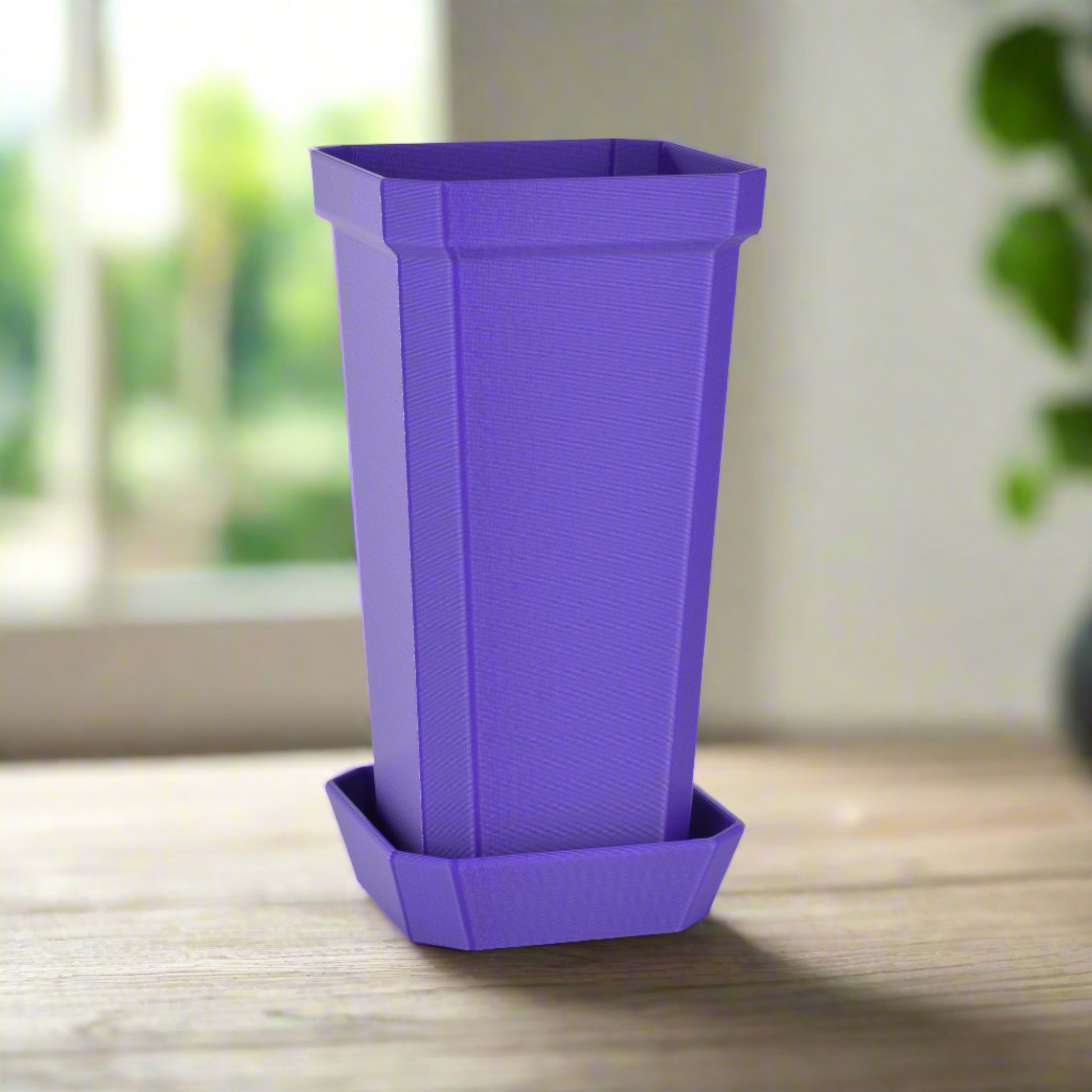 7 inch pot plant Tall and Narrow Plant Pot, Deep Purple, 7-inch Height – GLU3D Prints