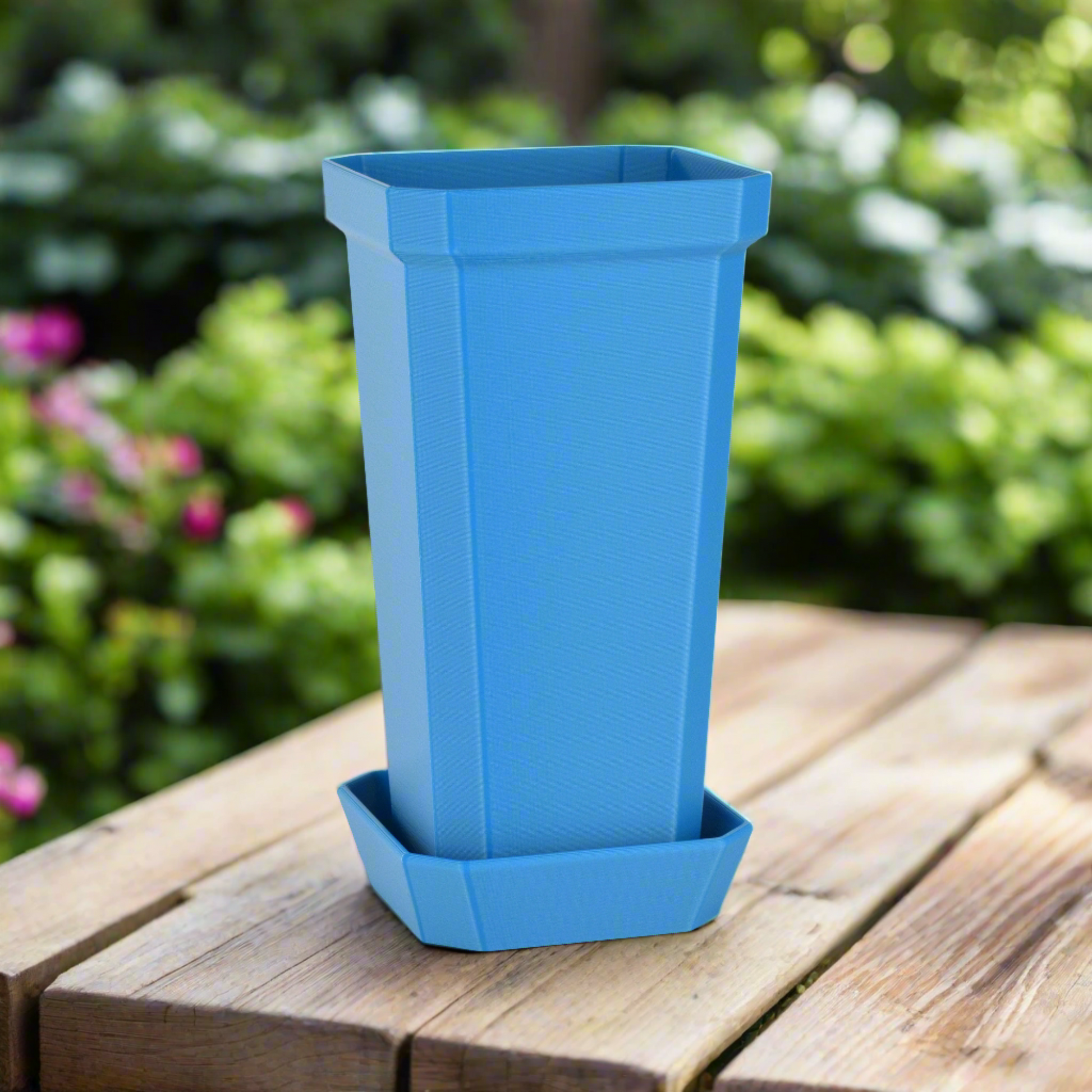 narrow pot plants Tall and Narrow Plant Pot, Bright Blue, 7-inch Height – GLU3D Prints