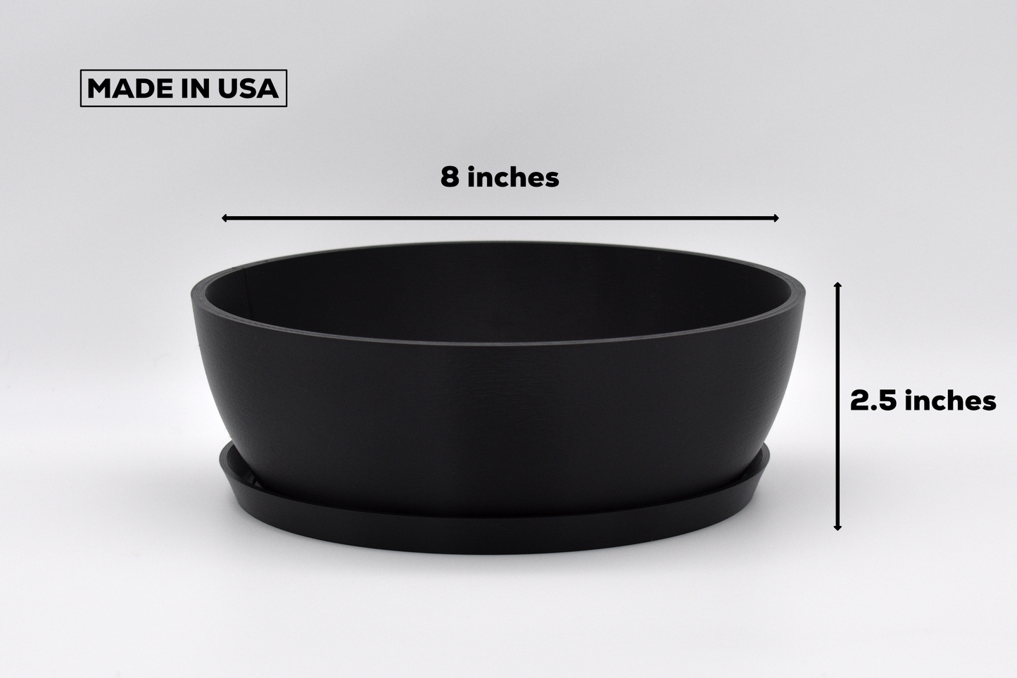 8-inch Round Modern Bonsai Pot