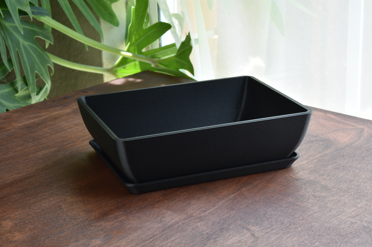 Modern Bonsai Pot, Medium, Fitted Meshes & Drip Tray, Outdoor Safe