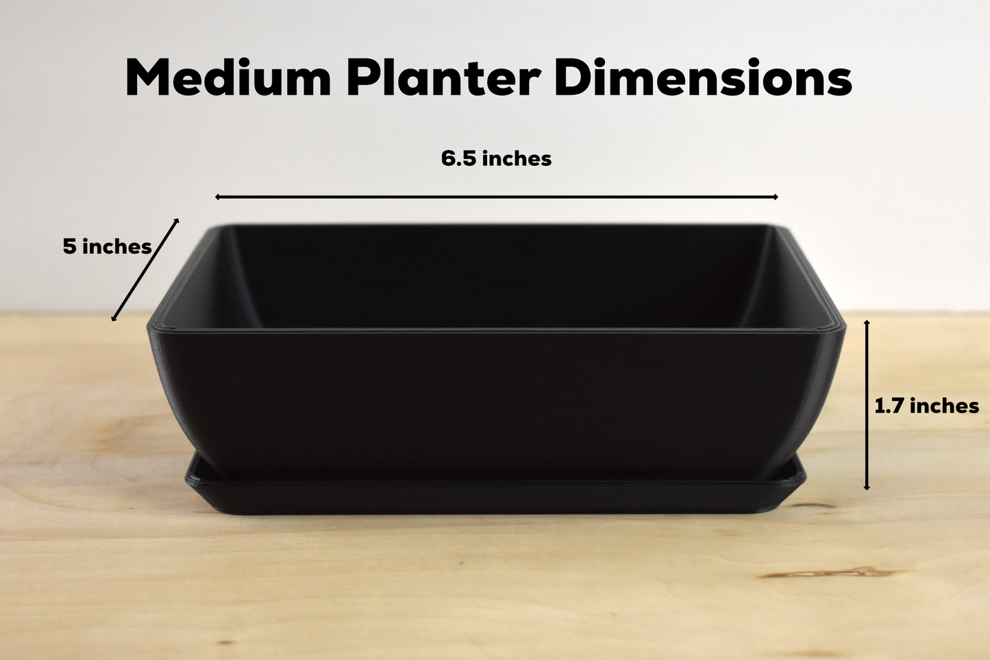 Modern Bonsai Pot, Medium, Fitted Meshes & Drip Tray, Outdoor Safe