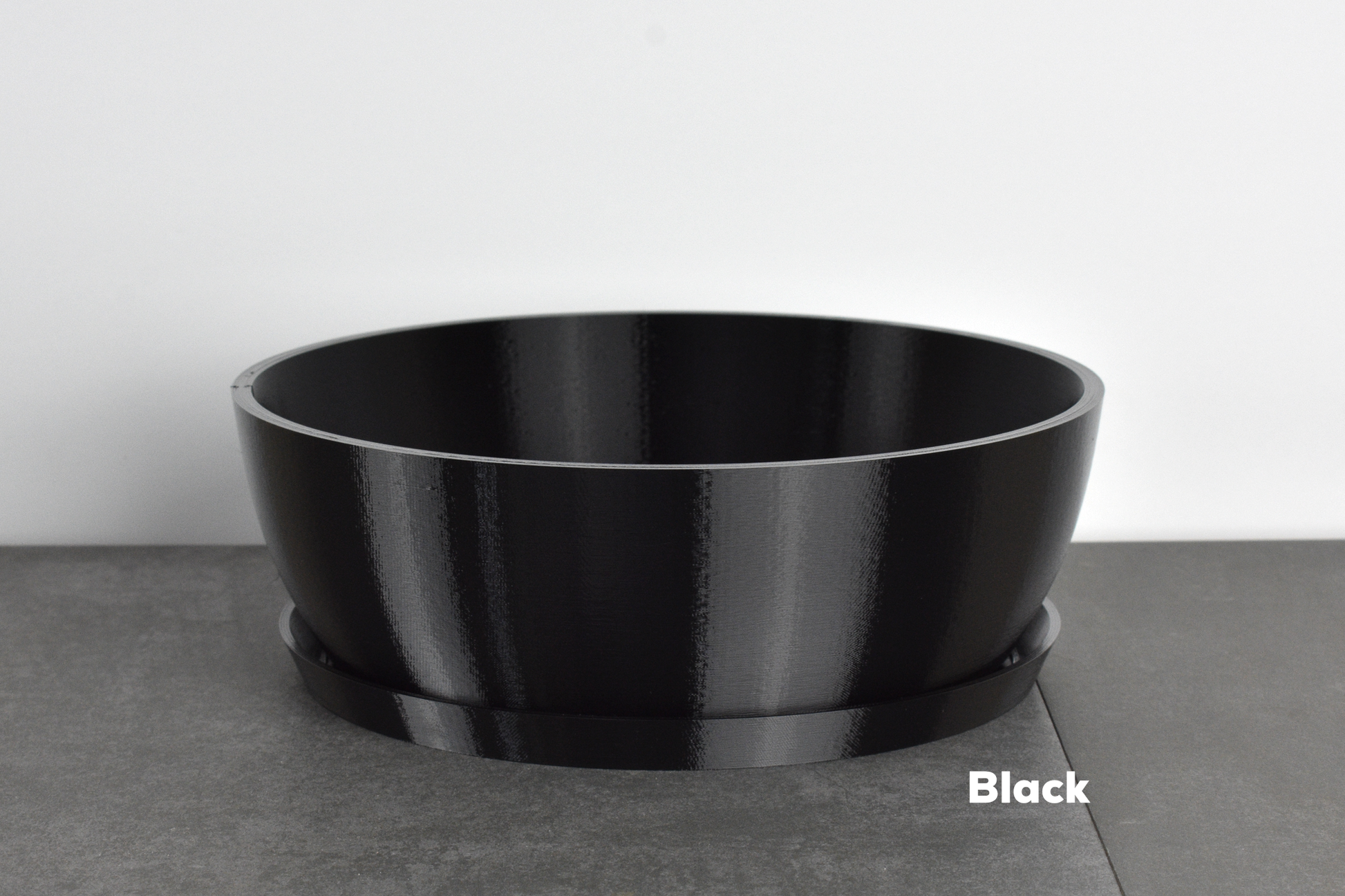 small black succulent pots Small Round Shallow Succulent or Bonsai Planter, 6-inch Pot, Multiple – GLU3D Prints