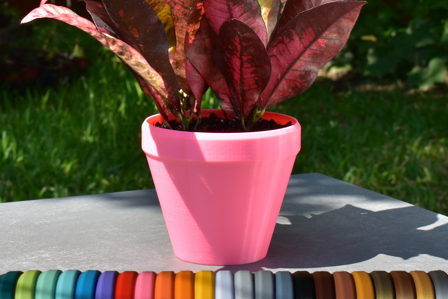4-inch Colorful Outdoor-Safe Flower Pot, Optional Saucer