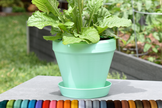 6-inch Colorful Outdoor-Safe Flower Pot, Optional Drainage and Saucer