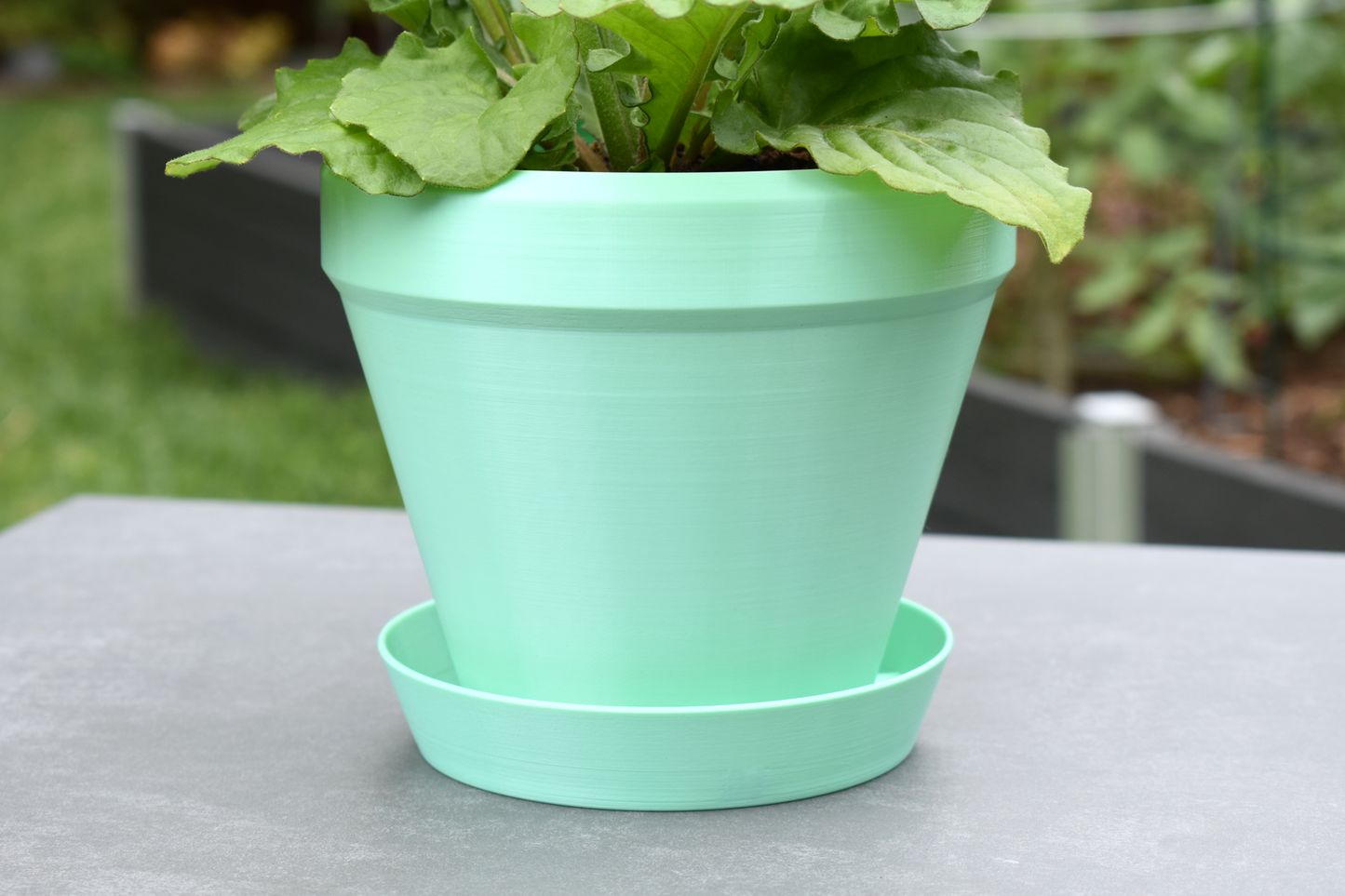 6-inch Colorful Outdoor-Safe Flower Pot, Optional Saucer