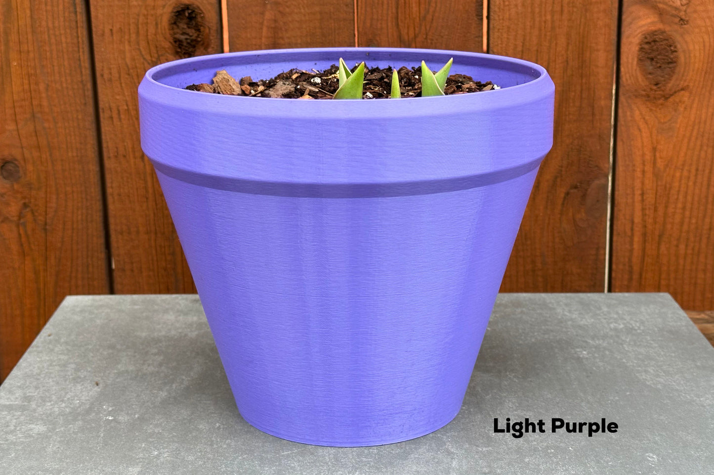 8-inch Round Plant Pot and Optional Saucer, 20+ Colors, Outdoor or Indoor