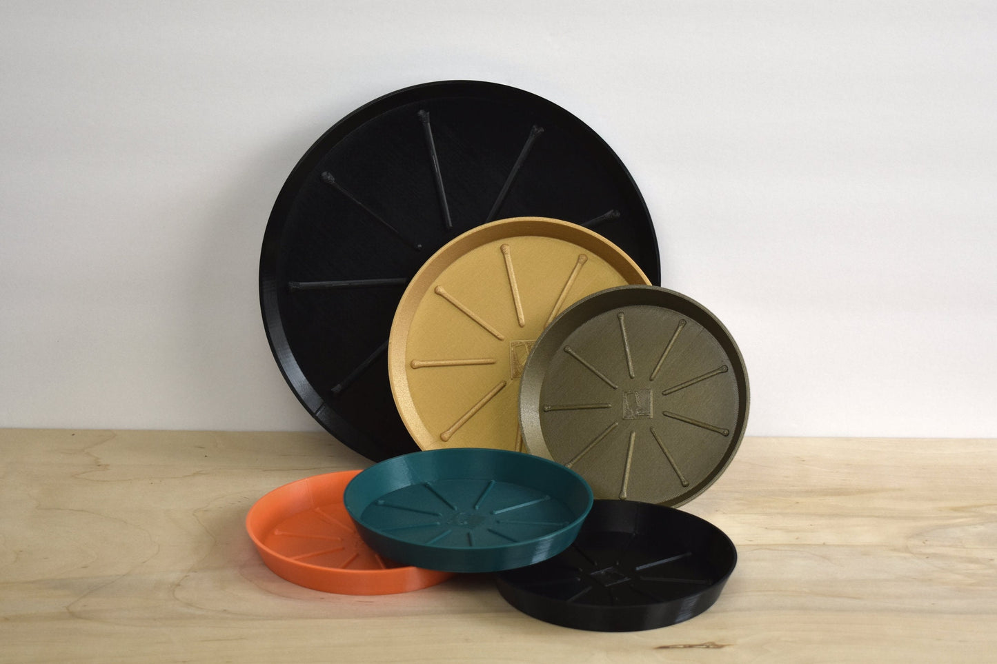 4" Small Planter Saucer Trays in 30+ Colors