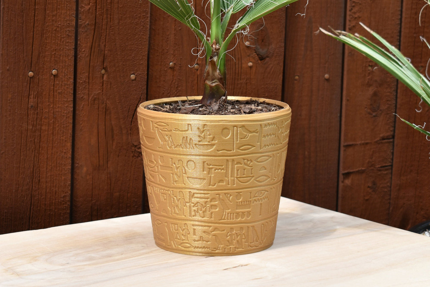 6-inch Hieroglyphics Egyptian Planter Pot